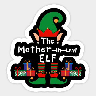 Funny Family Matching Christmas Mother-in-law Elf Sticker